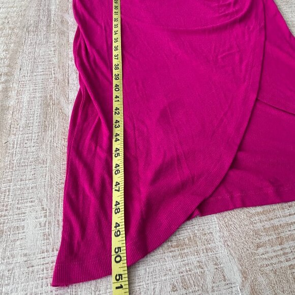 L*Space Hot Pink Sleeveless Wrap Ribbed T-Shirt Maxi Bardot Dress Size XL NWT - Picture 12 of 12